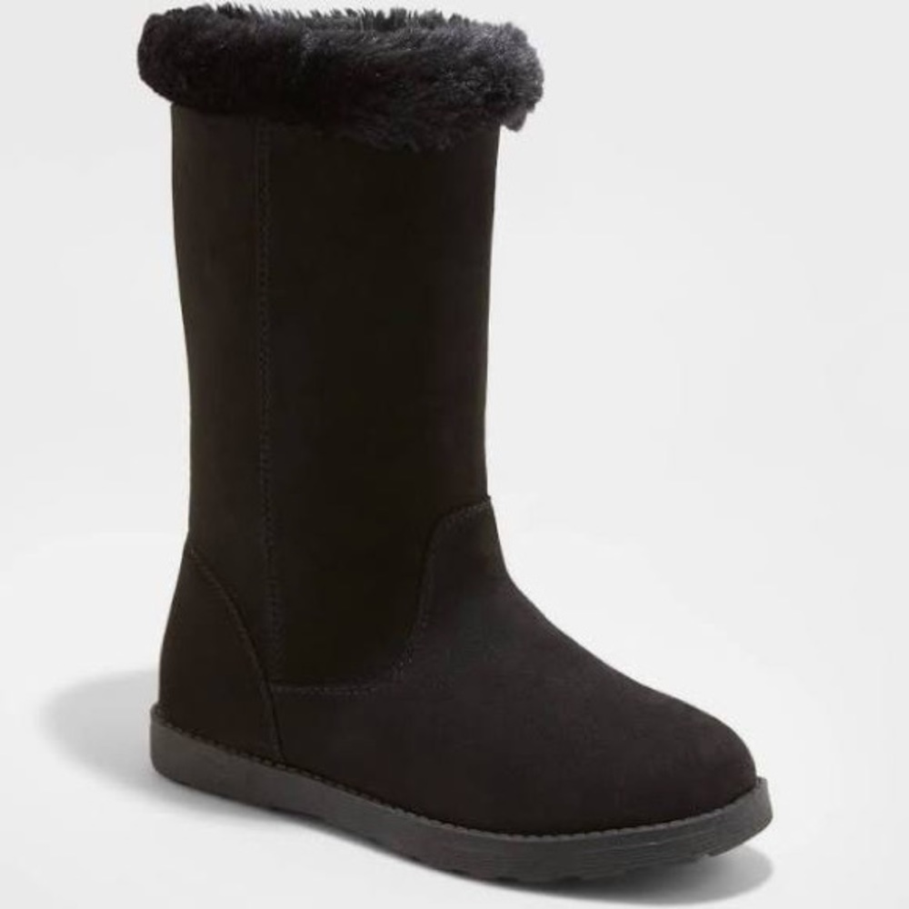 Girls' Kameryn Faux Fur Shearling Boots Cat & Jack size 13